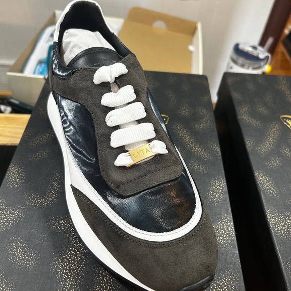 New in Box Made in Italy - Lita Multicolor Trainer Shoe in Grey / White - Picture 1 of 5